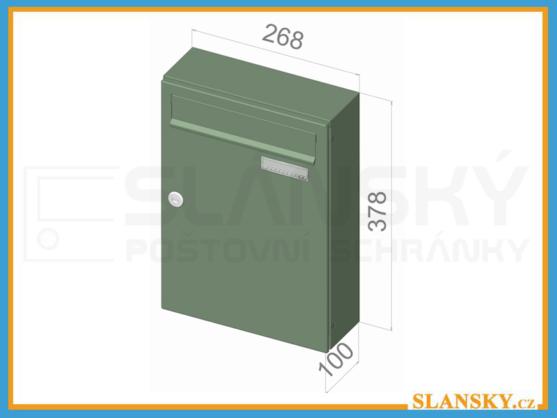 Poštovní schránka C-01 - RAL 8011 hnědá
