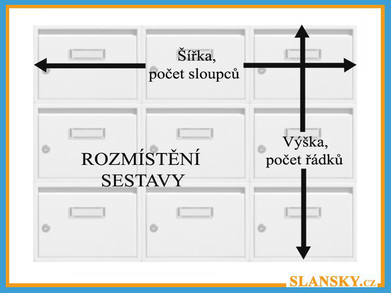 SESTAVA - poštovních schránek E-01 BASIC s otvory - RAL 9016 BÍLÁ 