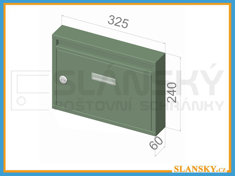 Poštovní schránka E-01 BASIC paneláková PAVEL - RAL 7040 šedá