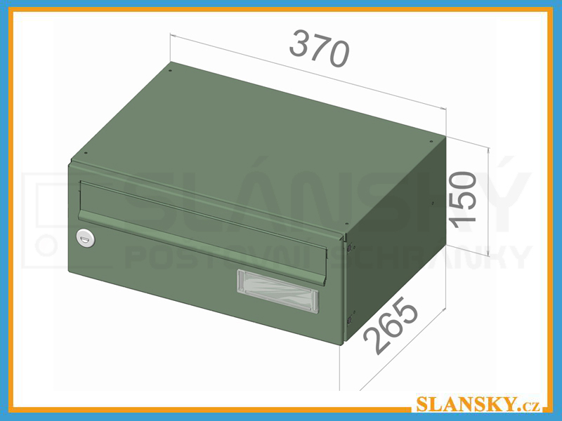 Poštovní schránka B-015 - RAL 9016 bílá