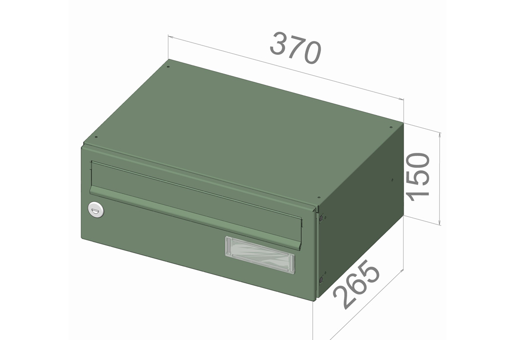 Poštovní schránka B-015 - NEREZ / RAL 7040