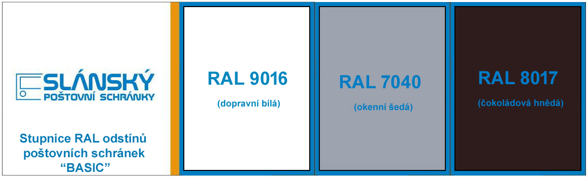 Poštovní schránka H-012 BASIC- standardní RAL