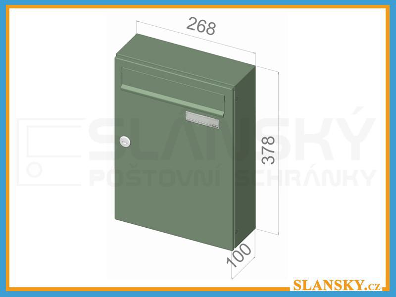 Poštovní schránka C-01- NEREZ / RAL 7040 šedá - SESTAVY