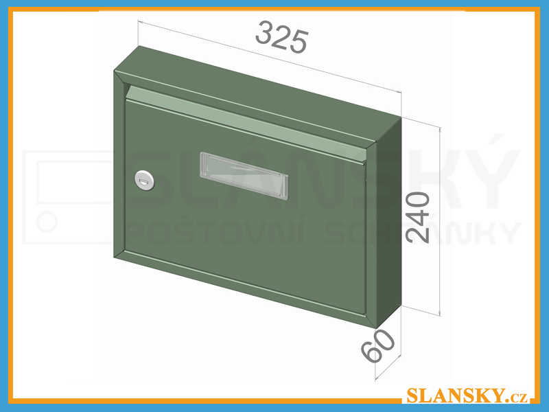 Poštovní schránka E-01 paneláková - RAL 7035 světle šedá
