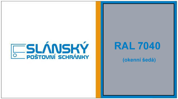 Poštovní schránka C-01 - RAL 7040 šedá