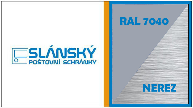 Poštovní schránka C-01- NEREZ / RAL 7040 šedá - SESTAVY