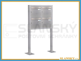 Poštovní schránka A-01 - volně stojící ve stojanu z JPU profilu - NEREZ