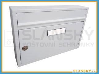 Poštovní schránka G-01 - RAL 9016 bílá
