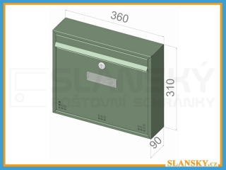 Poštovní schránka H-012 BASIC- standardní RAL